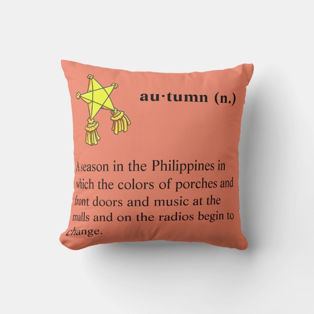 Filipino Autumn Square Cushion (Front)
