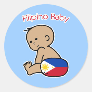 Filipino Baby Classic Round Sticker