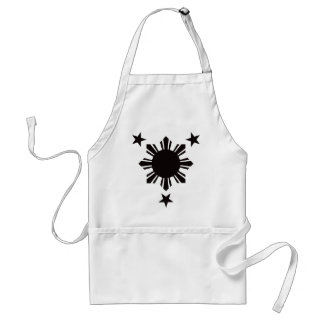 Filipino Basic Sun and Stars - Black Standard Apron