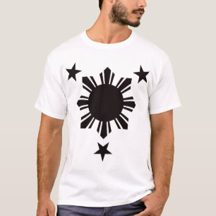 Filipino Basic Sun and Stars - Black T-Shirt