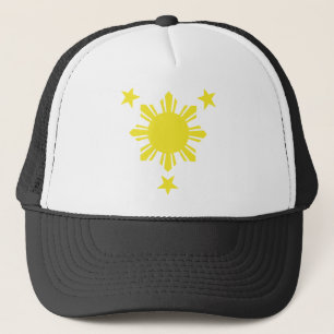 Filipino Basic Sun and Stars - Yellow Trucker Hat