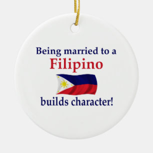 Filipino Builds Character Ceramic Tree Decoration