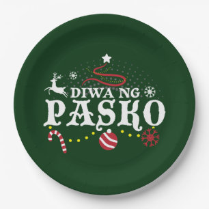 Filipino Christmas Spirit - Diwa ng Pasko Tagalog Paper Plate