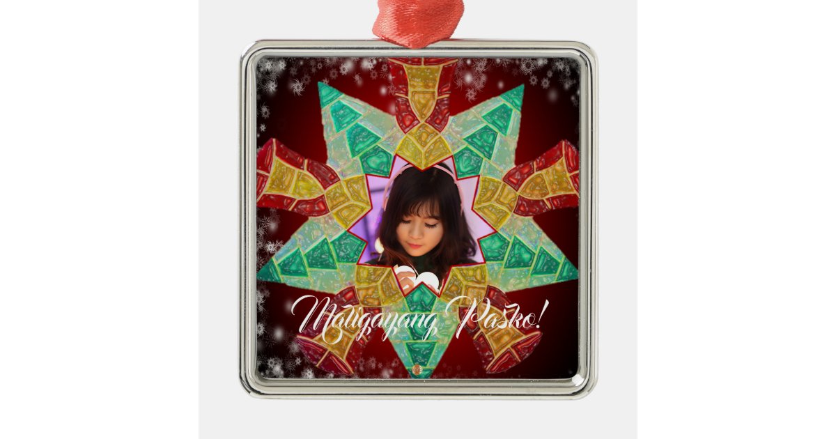 Filipino Colourful Star Lantern, Parol Style Metal Tree Decoration | Zazzle