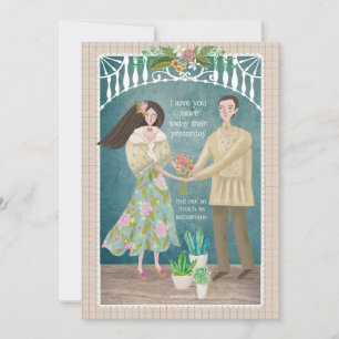 Filipino Couple Holiday Card