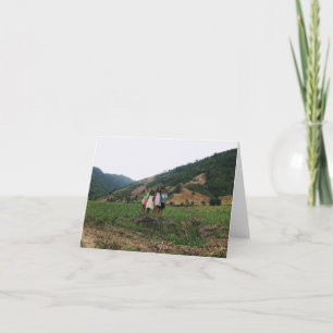 Filipino Farm Kids Thank You Card