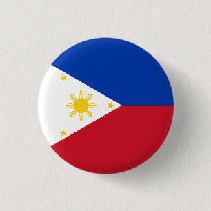 Filipino Flag, Flag of the Philippines 3 Cm Round Badge