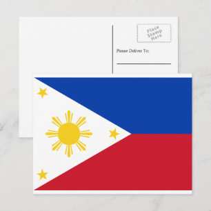 Filipino Flag, Flag of the Philippines Postcard