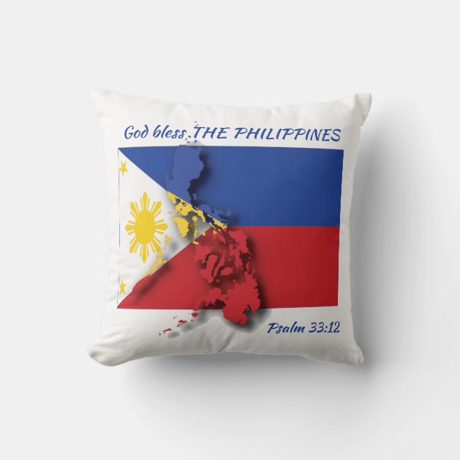 FILIPINO FLAG Philippines Scripture Custom Cushion (Front)