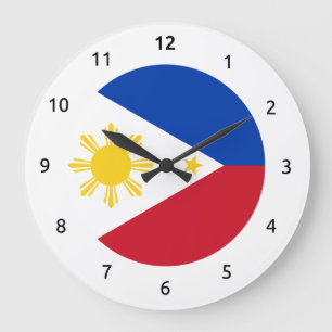 Filipino flag Wall Clocks