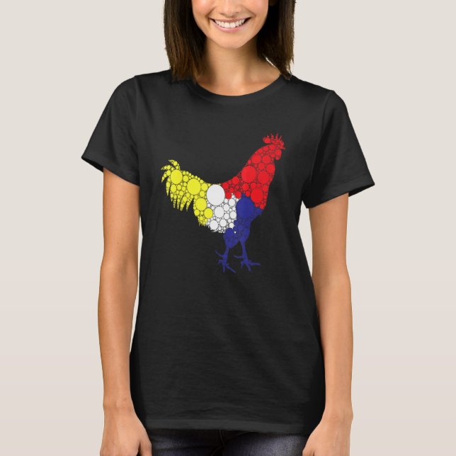 Filipino Gamecock Cockfighting Philippines Rooster T-Shirt (Front)