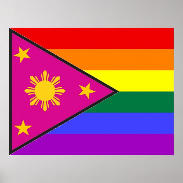 Filipino GLBT Pride Flag Poster (Front)