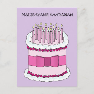 Filipino Happy Birthday Maligayang Kaarawan Postcard
