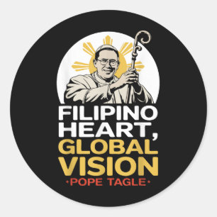 Filipino Heart, Global Vision Archbishop Tagle The Classic Round Sticker