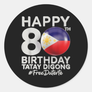 Filipino Heritage Duterte Patriots Outfits Tee  Classic Round Sticker
