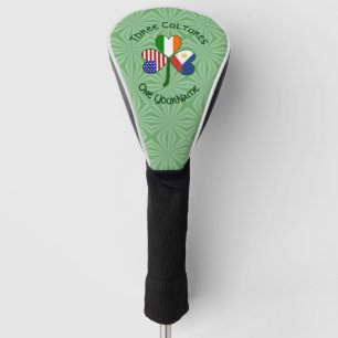 Filipino Irish American Flags Shamrock Your Name Golf Head Cover