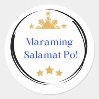 Filipino Logo Classic Round Sticker