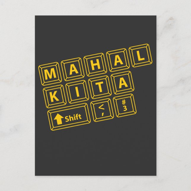 Filipino Mahal Kita Philippines Valentines I love Postcard (Front)