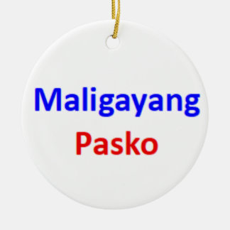 filipino maligayang pasko ceramic tree decoration