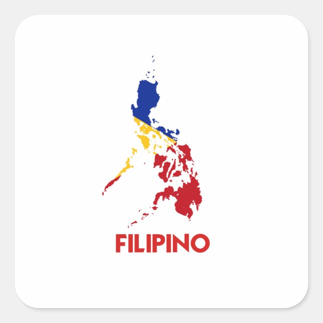 FILIPINO MAP SQUARE STICKER (Front)