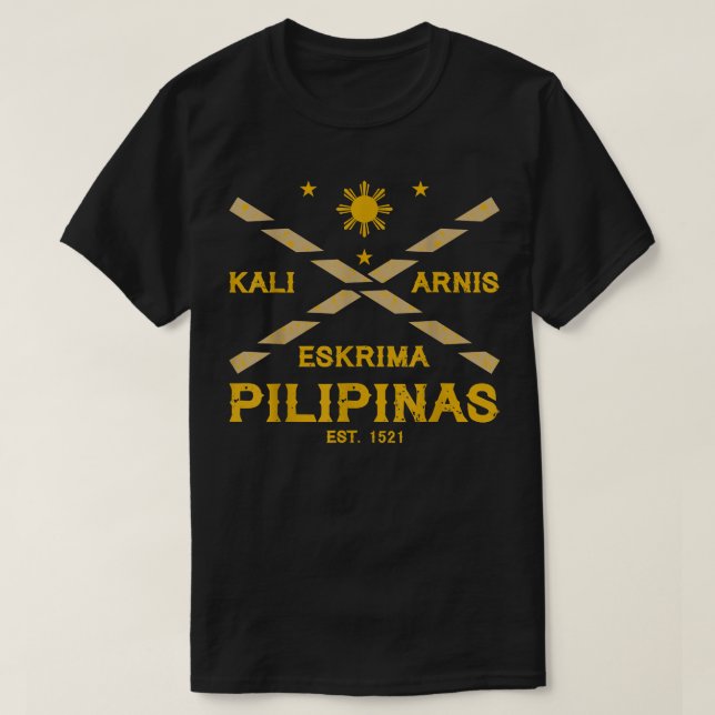 Filipino Martial Art Eskrima Kali Arnis T-Shirt (Design Front)
