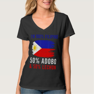 Filipino Men Women Philippines Flag Food Adobo Pin T-Shirt