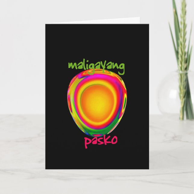 Filipino Merry Christmas - maligayang pasko Holiday Card (Front)