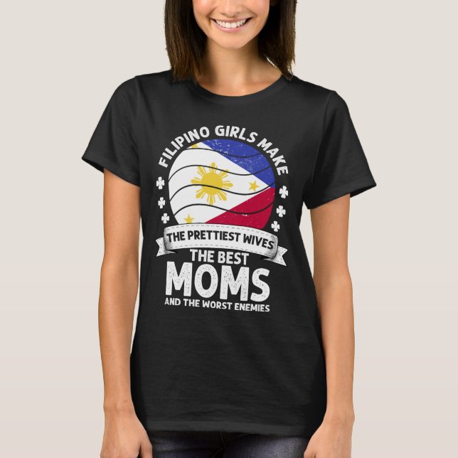 Filipino Mum Phillipines Mama Filipino American T-Shirt (Front)