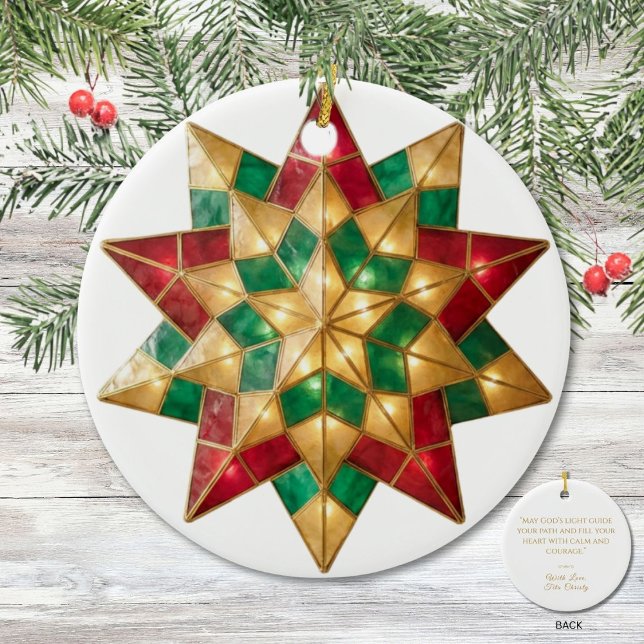 Filipino Parol Christmas Blessing Keepsake Ceramic Tree Decoration (Creator Uploaded)