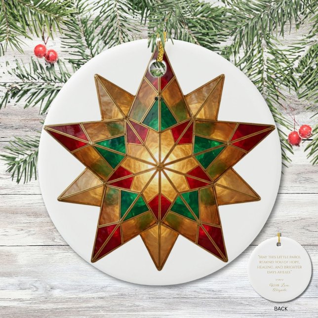 Filipino Parol Christmas Blessing Keepsake Ceramic Tree Decoration (Creator Uploaded)