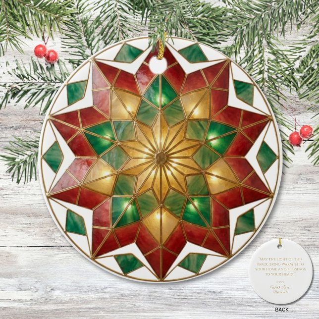 Filipino Parol Inspired Christmas Keepsake  Ceramic Tree Decoration (Creator Uploaded)