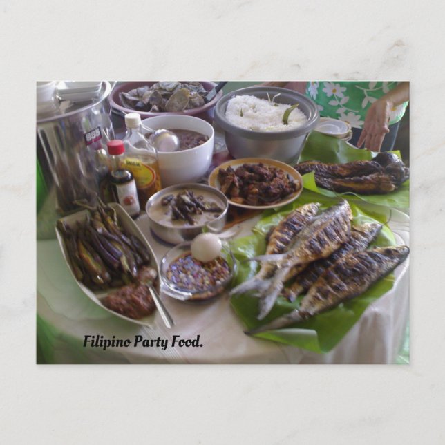Filipino Party Food.  Postcard (Front)