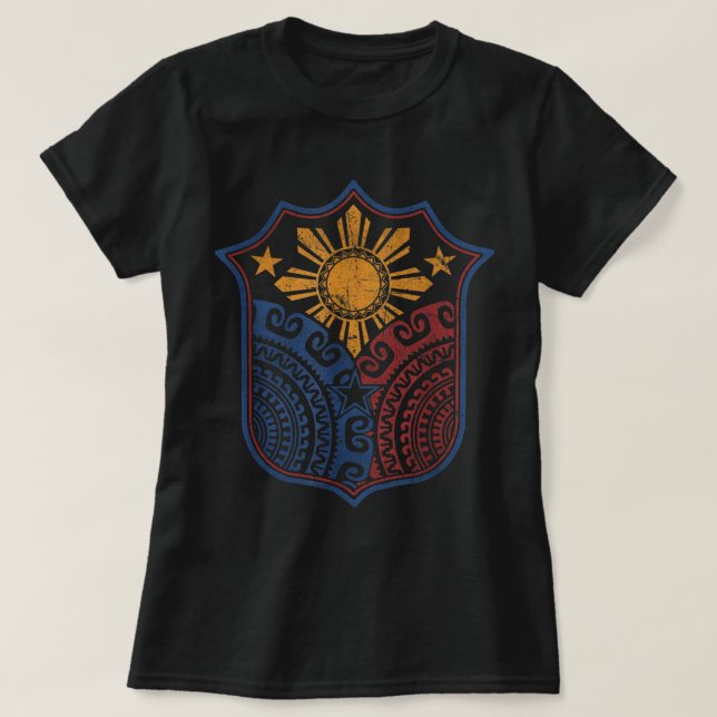 Filipino Pinoy Pride  Mandala Tribal Proud Philipp T-Shirt (Design Front)