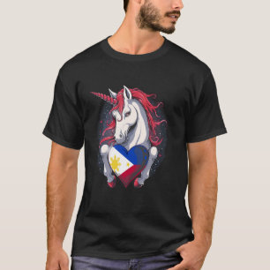 Filipino Pride Pinoy Roots Heart Philippines Flag  T-Shirt