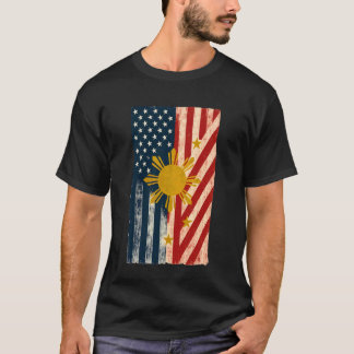 Filipino Roots American Grown Philippines America  T-Shirt