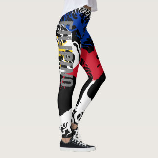 FILIPINO ROOTS Grey Lettering Leggings