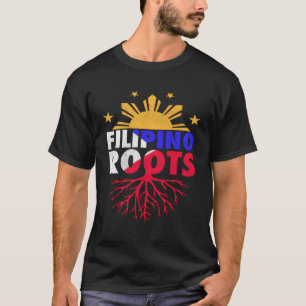 Filipino Roots Hoodie Distressed Philipines Flag T-Shirt