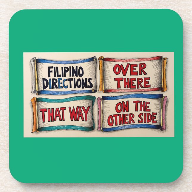 Filipino Street Directions Coaster (Front)