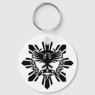 Filipino sun and eagle crest key ring