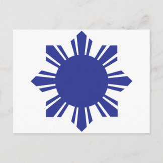Filipino Sun - Blue Postcard