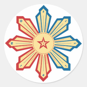 Filipino Sun - LS Classic Round Sticker