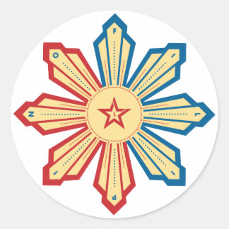 Filipino Sun - LS Classic Round Sticker