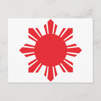 Filipino Sun - Red Postcard