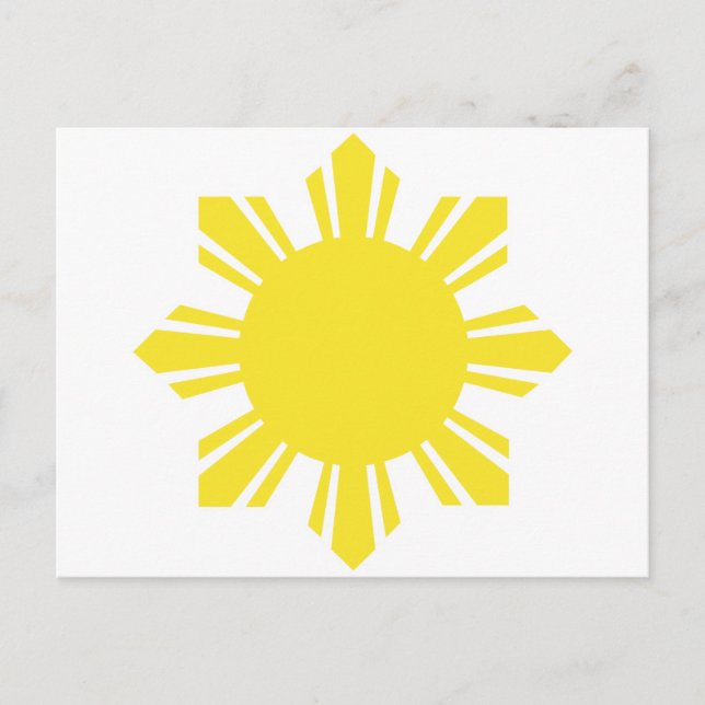 Filipino Sun - Yellow Postcard (Front)