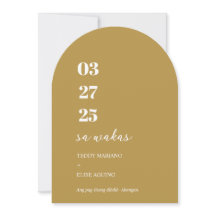Filipino Wedding Announcement Tagalog Save Date