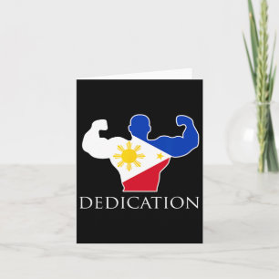 Filipino Weightlifting Philippines Flag Bodybuilde Card