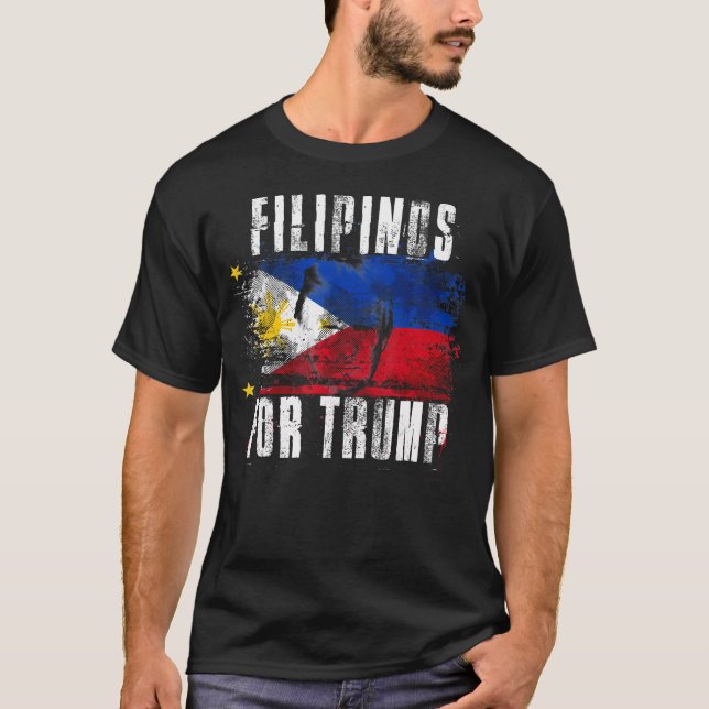 Filipinos For Trump - American And Philippines T-Shirt (Front)