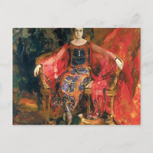 Filipp Malyavin- Portrait of Alexandra Balashova Postcard