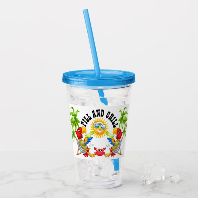 Fill and Chill 2 Parrot Tumbler (Front Ice)