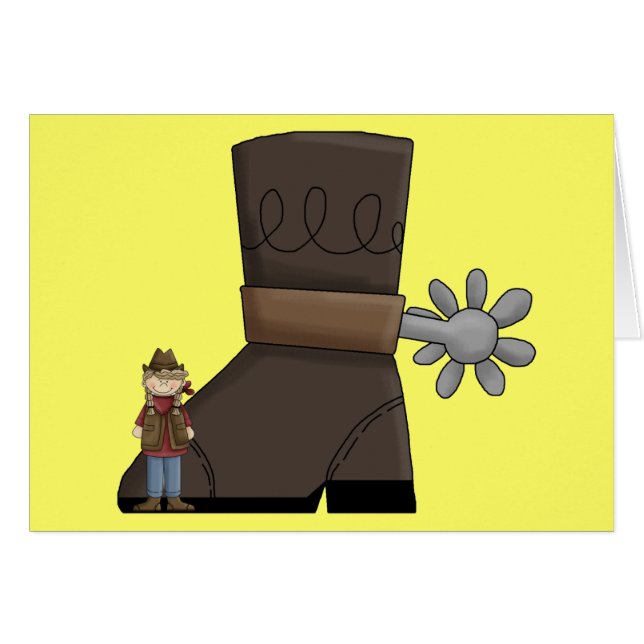 Fill Big Cowboy Boots - Country Western Blank (Front Horizontal)